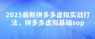 2025最新拼多多虚拟实战打法，拼多多虚拟基础sop-3YVIP资源库