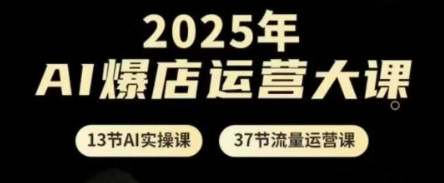2025年AI爆店运营大课，13节AI实操课+37节流量运营课-3YVIP资源库