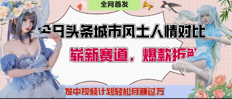 今日头条城市人文对比赛道，制造对立让粉丝站队，引发共鸣及自豪感，发中视频计划轻松月入过1W-3YVIP资源库
