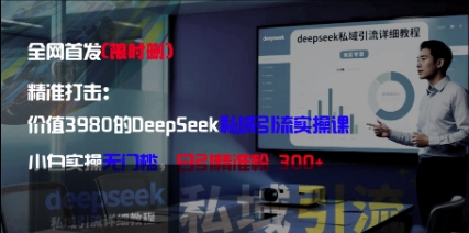 精准打击：价值3980的DeepSeek私域引流实操课，小白实操无门槛，日引精准粉300+-3YVIP资源库