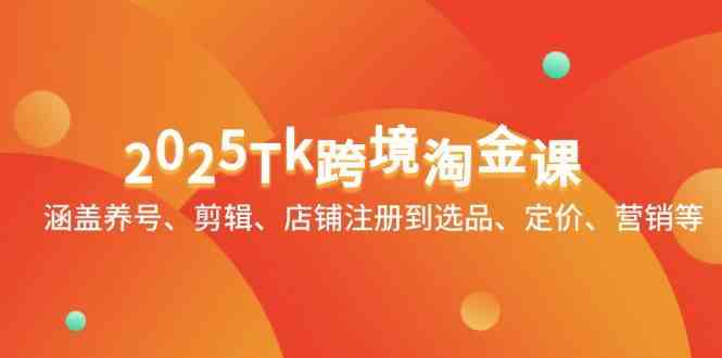 2025Tk跨境淘金课：涵盖养号、剪辑、店铺注册到选品、定价、营销等-3YVIP资源库