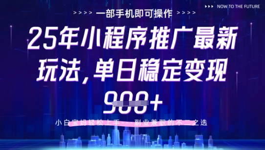 25年小程序挂G推广掘金最新玩法，一部手机即可操作，保底日入9张+【揭秘】-3YVIP资源库
