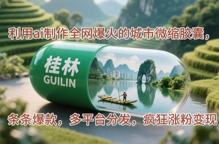 （14704期）利用ai制作全网爆火的城市微缩胶囊，条条爆款，多平台分发，疯狂涨粉变现-3YVIP资源库