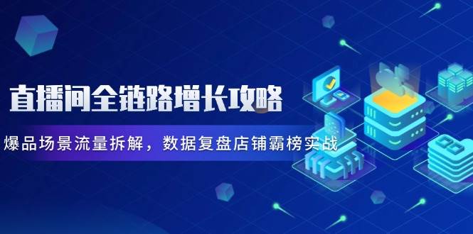 （14721期）直播间全链路增长攻略，爆品场景流量拆解，数据复盘店铺霸榜实战-3YVIP资源库