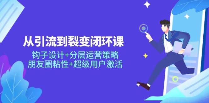 从引流到裂变闭环课：钩子设计+分层运营策略，朋友圈粘性+超级用户激活-3YVIP资源库
