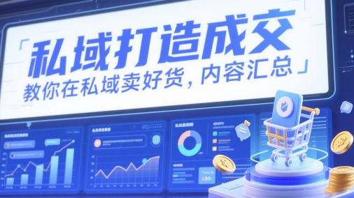 私域打造成交，教你在私域卖好货，内容汇总-3YVIP资源库