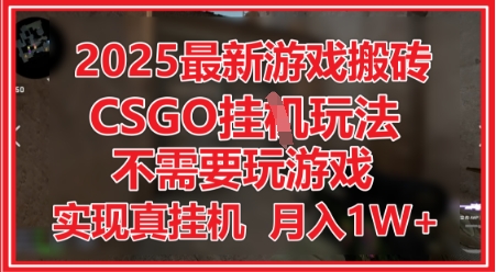 2025最新游戏搬砖，CSGO挂G，不需要玩游戏，实现真挂G，月入1W+【揭秘】-3YVIP资源库
