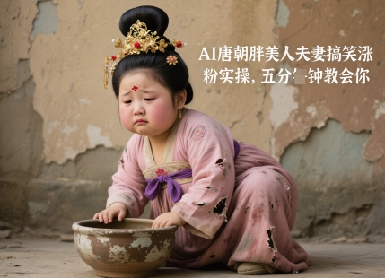 AI唐朝胖美人夫妻搞笑涨粉实操，五分钟教会你-3YVIP资源库