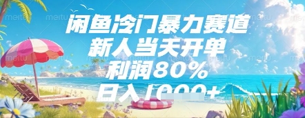 闲鱼冷门暴力赛道，新人当天开单，利润80%，日入几张，长期可做【揭秘】-3YVIP资源库