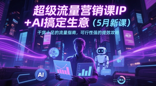 超级流量营销课IP+AI搞定生意（5月新课）干货十足的流量指南，可行性强的提效攻略-3YVIP资源库