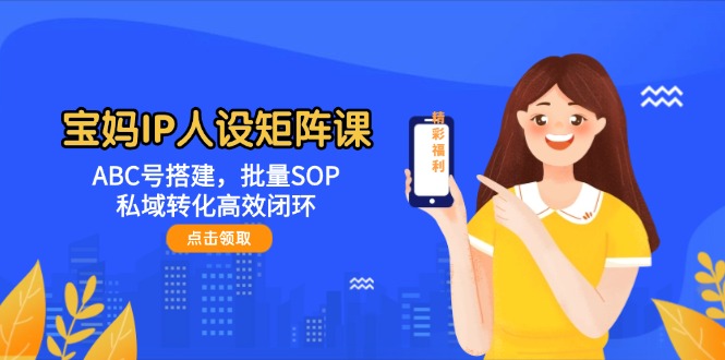 （14821期）宝妈IP人设矩阵课：ABC号搭建，批量SOP，私域转化高效闭环-3YVIP资源库