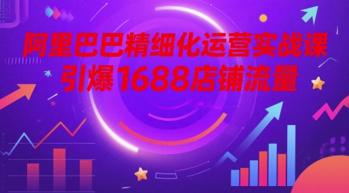 阿里巴巴精细化运营实战课，引爆1688店铺流量-3YVIP资源库