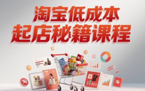 淘宝低成本起店系统课，助你快速起店，实现弯道超车-3YVIP资源库