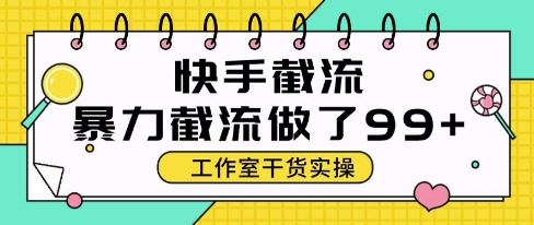快手暴力截流玩法，全自动无需人工，每日单号50+精准客资【揭秘】-3YVIP资源库
