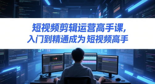 短视频剪辑运营高手课，入门到精通成为短视频高手-3YVIP资源库