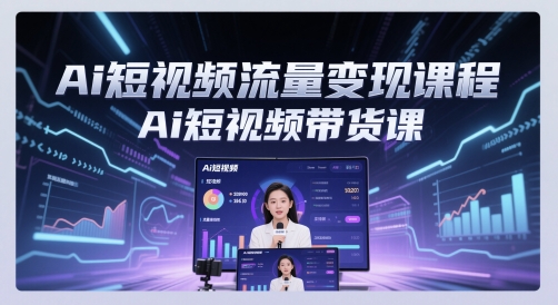 Ai短视频流量变现课程，Ai短视频带货课-3YVIP资源库