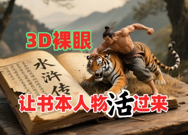 书本人物裸眼3D视频，新的玩法，流量超猛，保姆级教程-3YVIP资源库