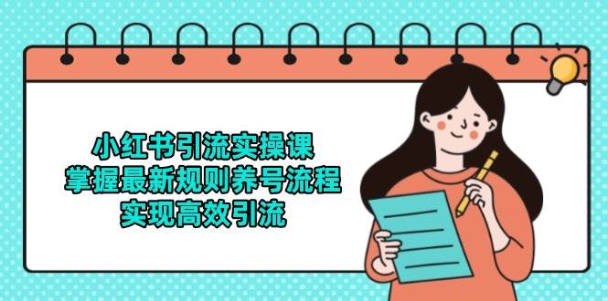 小红书引流实操课，掌握最新规则养号流程，实现高效引流-3YVIP资源库