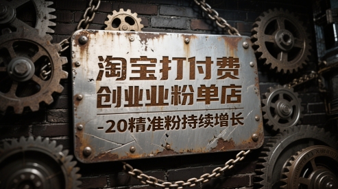 淘宝打付费创业粉单店每天稳定10-20精准粉持续增长【揭秘】-3YVIP资源库