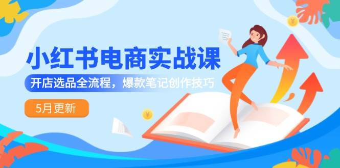 小红书电商实战课-5月更新，开店选品全流程，爆款笔记创作技巧-3YVIP资源库