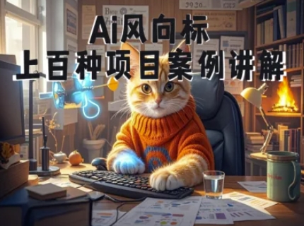 Ai风向标-附100种项目案例玩法-0基础小白到大神ai视频商业应用教学-3YVIP资源库