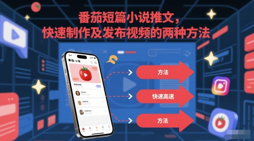 番茄短篇小说推文，快速制作及发布视频的两种方法-3YVIP资源库