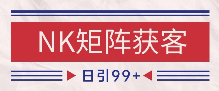 小红书某音NK赛道引流获客 自热矩阵日引200+【揭秘】-3YVIP资源库
