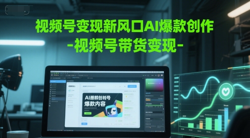 视频号变现新风口AI爆款创作-视频号带货变现-3YVIP资源库