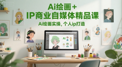 Ai绘画+IP商业自媒体精品课，Ai绘画实操，个人ip打造-3YVIP资源库