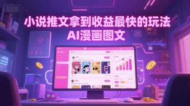小说推文拿到收益最快的玩法，AI漫画图文-3YVIP资源库