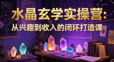 水晶玄学实操营：从兴趣到收入的闭环打造课-3YVIP资源库