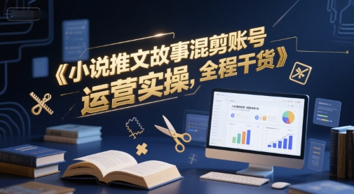 小说推文故事混剪账号运营实操，全程干货-3YVIP资源库