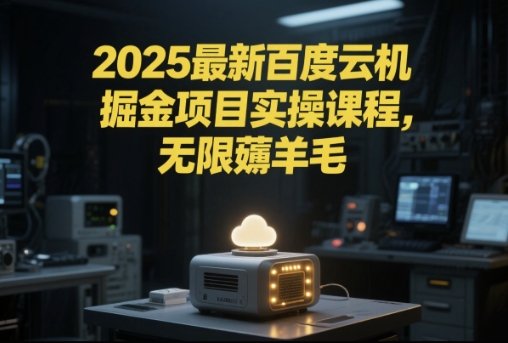 2025最新百度云机掘金项目实操课程单窗口保底5-10元月收益单窗口150+【揭秘】-3YVIP资源库