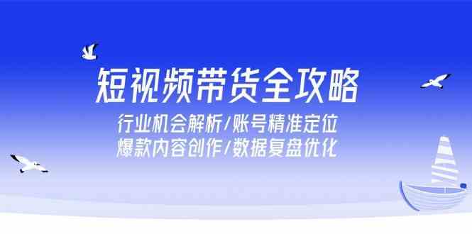 短视频带货全攻略，行业机会解析/账号精准定位/爆款内容创作/数据复盘优化-3YVIP资源库