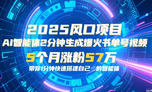 AI智能体2分钟一键生成爆火书单号原创视频，5个月涨粉57w，带你零代码1分钟搭建智能体-3YVIP资源库