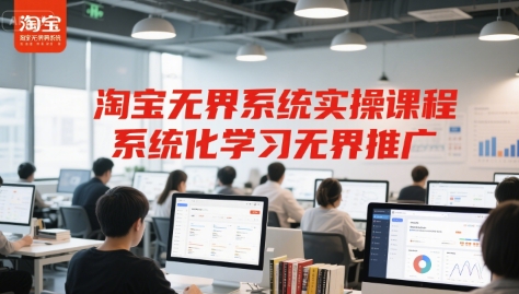 淘宝无界系统实操课程，系统化学习无界推广-3YVIP资源库