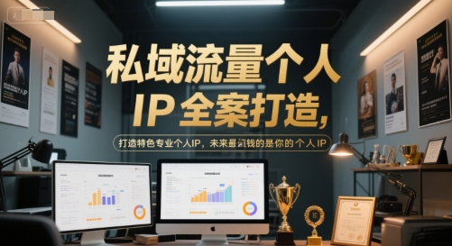 私域流量个人IP全案打造，打造特色专业个人IP，未来最值钱的是你的个人IP-3YVIP资源库