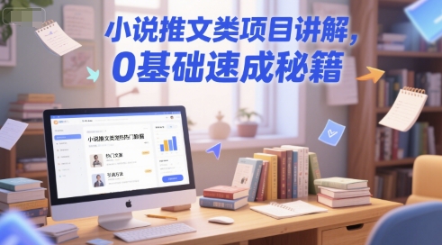 小说推文类项目讲解，0 基础速成秘籍-3YVIP资源库