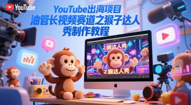 YouTube出海项目，油管长视频赛道之猴子达人秀制作教程-3YVIP资源库