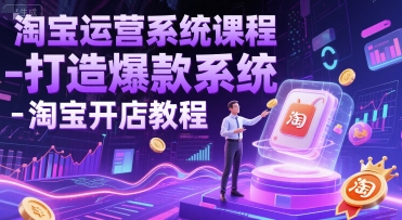 淘宝运营系统课程-打造爆款系统-淘宝开店教程-3YVIP资源库