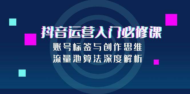（15149期）抖音运营入门必修课，账号标签与创作思维，流量池算法深度解析-3YVIP资源库