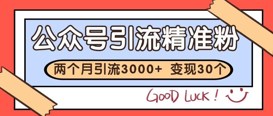 公众号私域获客，软文引流个人IP打造日引30+，快速沉淀起自己的私域流量池-3YVIP资源库