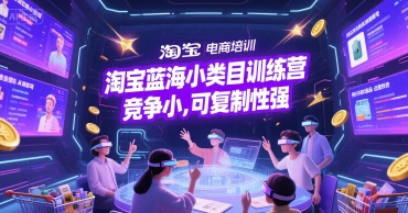 淘宝蓝海小类目训练营， 竞争小，可复制性强-3YVIP资源库