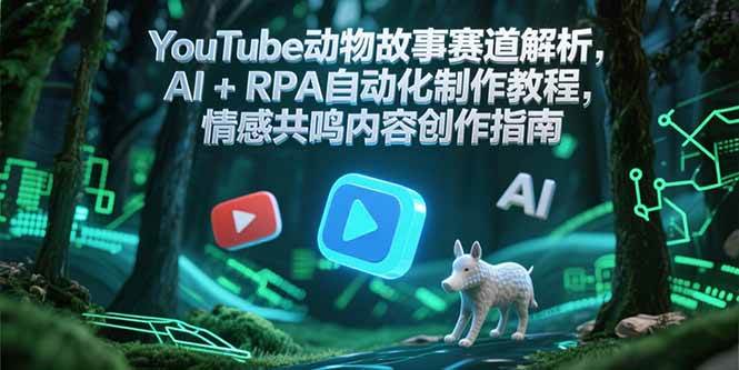 （15174期）YouTube动物故事赛道解析，AI+RPA自动化制作教程，情感共鸣内容创作指南-3YVIP资源库