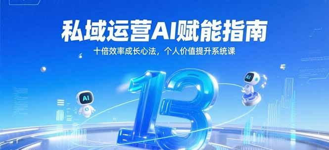 私域运营AI赋能指南，十倍效率成长心法，个人价值提升系统课-3YVIP资源库