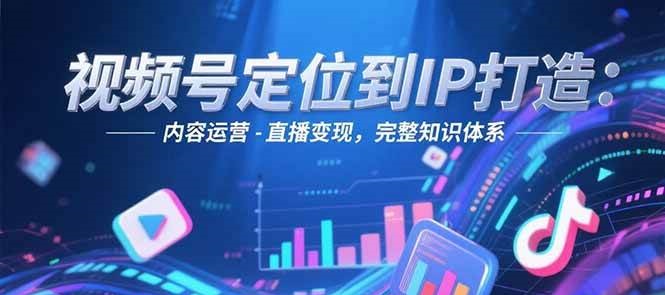 视频号定位到IP打造：账号搭建-内容运营-直播变现，完整知识体系-3YVIP资源库
