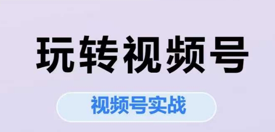 玩转视频号，视频号实战系列课-3YVIP资源库