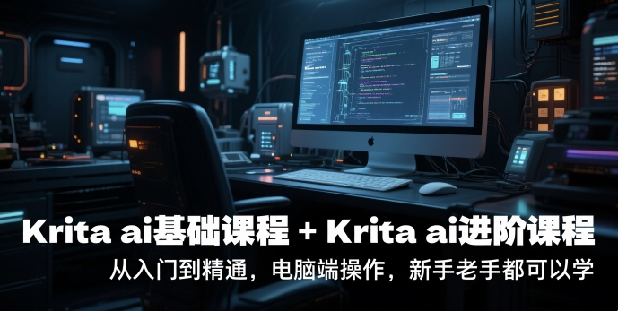 krita ai基础课程+Krita ai进阶课程，从入门到精通，电脑端操作，新手老手都可以学-3YVIP资源库
