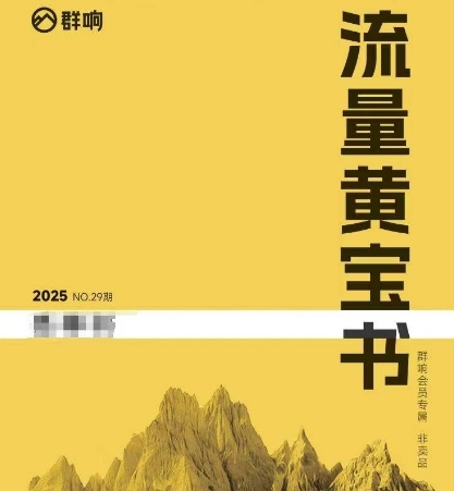 群响流量黄宝书25-29期，群响内部私享资料非卖品-3YVIP资源库