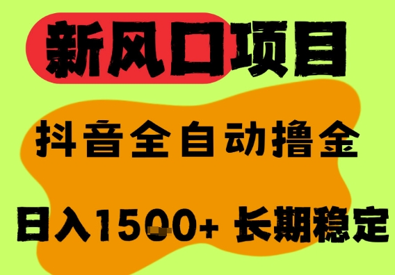 最新风口抖音无人直播掘金，纯暴力项目，无人撸音浪，全自动运行日入1.5k+，可矩阵放大【揭秘】-3YVIP资源库